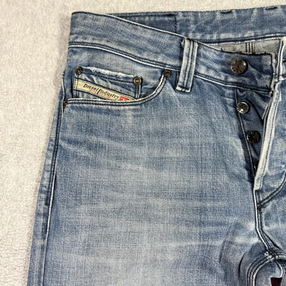 Diesel Keever Jeans Men 30x34 Blue‎ Tapered Leg Medium Wash Made in Italy 0073H